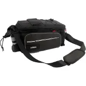 Wiltec Gepäckträgertasche schwarz, Fahrradtasche Gepäckträger bis 20 l Stauraum, wasserresistente Fahrrad Tasche, Gepäcktasche leichte Handhabung