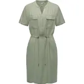Ragwear Blusenkleid "Blusenkleid Roisana", Damen, Gr. XXL, N-Gr, grün (dusty grün), Obermaterial: 100% Viskose CV., Kleider Blusenkleid