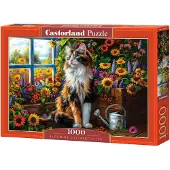 Sonstige Verlage Castorland 1000 Piece Jigsaw Puzzles, Blooming Cat Meditatio