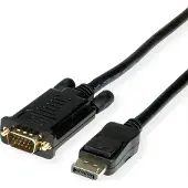 Value Kabel DisplayPort-VGA, DP ST - VGA ST, schwarz, 2 m