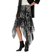 AllSaints Polly Skirt Helena Black Größe: 10 | Midiröcke Outlet | Damen | Schwarz