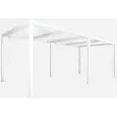Sweeek - Bioklimatische Pergola Palace mit Lamellendach 3x6m - Weiß