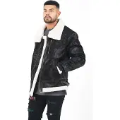 Sixth June wendbare lederjacke aus falschem schaf ixth june