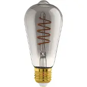 Eglo - E27 ST64 Spiral Rauchglas Smart Lampe - Zigbee & Bluetooth