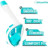 Atlantis Schnorchelmaske White/Turquoise S/M