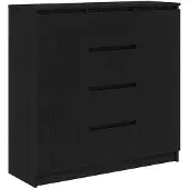 vidaXL Sideboard mit Schubladen Schwarz Eichen-Optik 100,5x35x98,5 cm