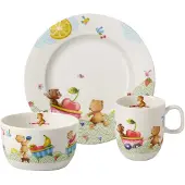 Villeroy & Boch Kindergeschirr-Set "Kindergeschirr Hungry as a Bear bunt" Spülmaschinenfest