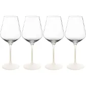 Villeroy & Boch Rotweinglas "Rotweingläser Manufacture Rock 470 ml 4er Set weiß-transparent"