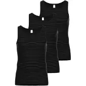 Ammann Unterhemd "Unterhemd Jeans Unterhemden 3P 3er Pack", Herren, Gr. L, N-Gr, grau (anthrazit), Obermaterial: 75% Baumwolle CO. 25% Polyester PES., Unterhemden Unterhemd