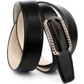 Anthoni Crown Ledergürtel , Damen, Gr. 100, schwarz, Leder, unifarben, Gürtel Ledergürtel, mit Fashion-Koppelschließe, teilweise in Flechtoptik