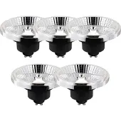 LUEDD Set mit 5 smarten GU10 dimmbaren LED-Lampen AR111 10W 800 lm 2200 - 6500K