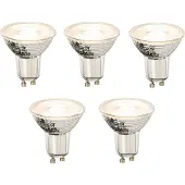 LUEDD Set mit 5 dimmbaren GU10 LED-Glühbirnen 8W 660lm 3000K