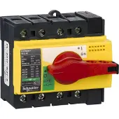 Schneider Electric 28917 Lasttrennsch. INS40,4P, 40A/690V AC/250V DC,Drehantrieb rot/Grund gelb