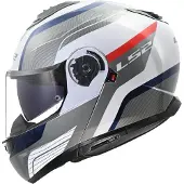 LS2 Klapphelm FF908 Strobe II Monza Schwarz Grau Rot XXL
