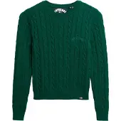 Superdry für Damen. W6110685A Essentials Slim Pullover grün (M), Lässig, Acryl