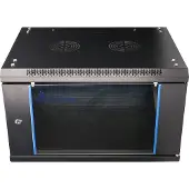 Extralink EX.7232, Wandmontiertes Regal, 6U, Schwarz
