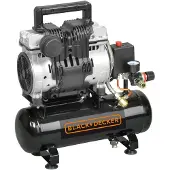 Black & Decker Ölfreier Kompressor Super Silent 6L 8 Bar - N/Bnd359