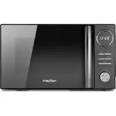 Medion 3 in 1 Mikrowelle mit Grill und Heißluft Funktion (23 Liter, 900 Watt, 1.000 Watt Grill, 1.680 Watt Heißluft, 10 Automatikprogramme, Auftaufunktion, Display, MD11493) schwarz