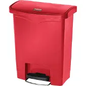 Rubbermaid Tretabfalleimer Slim Jim, Kunststoff, Fassungsvermögen 30 Liter, rot