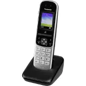 Panasonic KX-TGH710, DECT-Telefon, Kabelloses Mobilteil, Freisprecheinrichtung, 200 Eintragungen, Anrufer-Identifikation, Schwarz