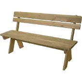 Mendler Gartenbank MCW-L66, Sitzbank Holzbank Parkbank, Gastronomie-Qualität, Massiv-Holz MVG 148cm natur