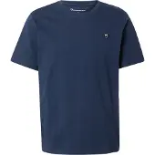 KnowledgeCotton Apparel T-Shirt Loke Badge Tee Herren Total Eclipse-S