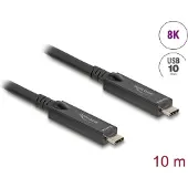 DeLOCK 84257, 10 m, USB C, USB C, USB 3.2 Gen 2 (3.1 Gen 2), 10 Gbit/s, Schwarz