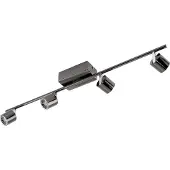 Eglo LED Deckenlampe Maurano, Deckenstrahler, Aluguss in nickel-nero, chrom, Kunststoff in chrom warmweiß