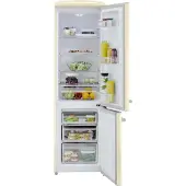 Exquisit Kühl-/Gefrierkombination "RKGC250-70-H-160E", Energieeffizienz: E, beige (magnolienweiß), Rechtsanschlag, Kühlschränke, 244 L Volumen, 4 Sterne Gefrieren, Kühl-/Gefrierkombination