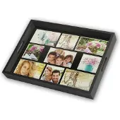 Zep Schwarzes Fototablett Holz Fototablett 9 Bilder W002 43x35 Cm