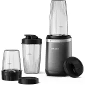 Philips Standmixer "HR2767/00 5000 Series, mit ProBlend Plus-Technologie" 1000 W 3 Becher (700, 500, 300 ml), kompaktes Design; Schwarz/Edelstahl