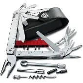 Victorinox SwissTool X Plus 3.0339.L Multitool mit Ratsche, Lederetui