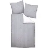 TRAUMSCHLAF Mako-Soft-Seersucker Wendebettwäsche Tango silber 240x220 cm + 2x 80x80 cm