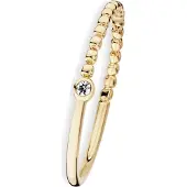 Cai Damen-Damenring 925er Silber 1 Zirkonia CAI Gold