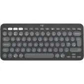 Logitech Pebble Keys 2 K380s, Mini, Kabellos, Bluetooth, Scherenschalter, QWERTY, Graphit