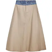 Desigual Trapezförmiger Rock Barcelo 25SWFW12 Beige Regular Fit