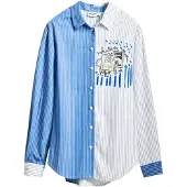 Desigual Hemd A Perfect Ride 25SWCW36 Blau Regular Fit
