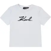 Karl Lagerfeld Kids T-Shirt Z30485 S Weiß Regular Fit