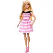 Barbie 65. Jubiläumspuppe blond pink-weiß Kleid High Heels Sammleredition