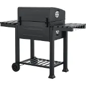Casa.pro Grillwagen Arnad 105x135x47,5cm Schwarz
