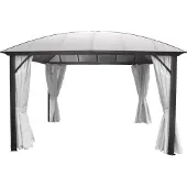 Leco Kuppeldachpavillon 3,65 x 3,65m anthrazit-lichtgrau