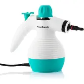 InnovaGoods - 9 in 1 Handdampfreiniger Steany, 0,35 L, 3 Bar, 1000W, Multifunktional, Schnellaufheizung, Umweltfreundlich, Weiß, Aluminium