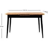 Skye Decor , Ay - 1184, Esstisch, Atlantische Kiefer, 120 x 75 x 70 cm