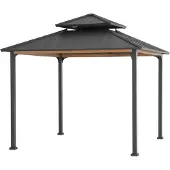 Sunjoy Stahl Gazebo / Pavillon 3x3 PASU - 300cm x 300cm, anthrazit