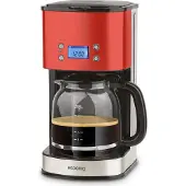 H.Koenig MG30 Kaffeefiltermaschine / 12-20 Tassen / 1,5 l / LCD-Bildschirm / programmierbar / Rot