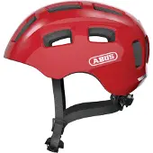 ABUS Fahrradhelm Youn-I 2.0 - mit Licht für Kinder, Jugendliche und junge Erwachsene - für Mädels und Jungs - Rot, Größe M (52-57 cm)