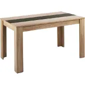 ByLiving Esstisch Nori, 160x90 cm, Melaminbeschichtung Sonoma eichefarbig, Einlegeplatte wahlweise schwarz oder weiß