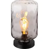 Globo Lighting Tischleuchte Metall schwarz matt, 1x E27