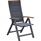 Merxx Gartensessel Verona, klappbar, Rückenlehne verstellbar - Aluminium/Textil/Kunststoff
