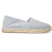 Manfield Hellblaue Espadrilles aus Veloursleder | Größe 40